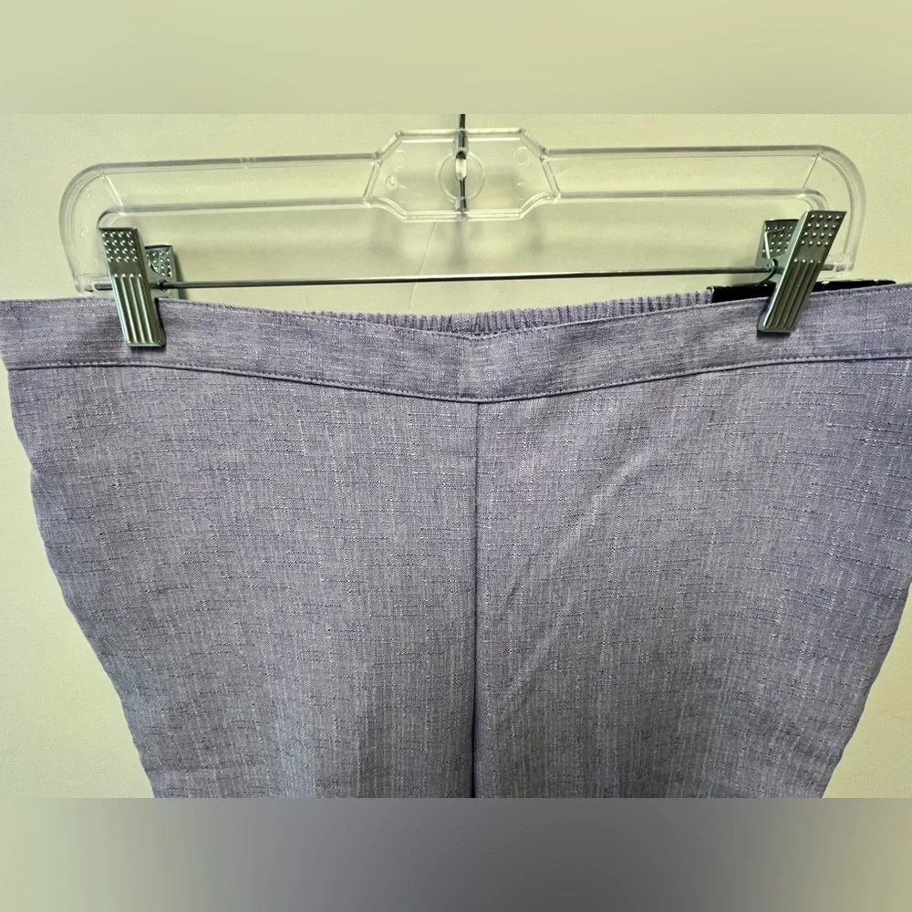 ALFRED DUNNER LILAC SIZE 16 PROPORTIONED SHORT CLASSIC FIT WIDE LEG PANTS.  NWT